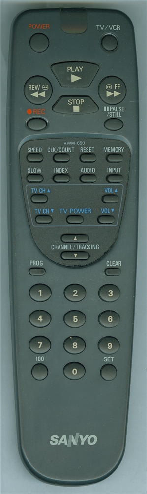 SANYO 645 014 8347 VWM650 Refurbished Genuine OEM Original Remote