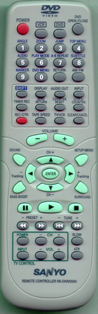 SANYO DWM3800 RBDWM3000 Genuine  OEM original Remote