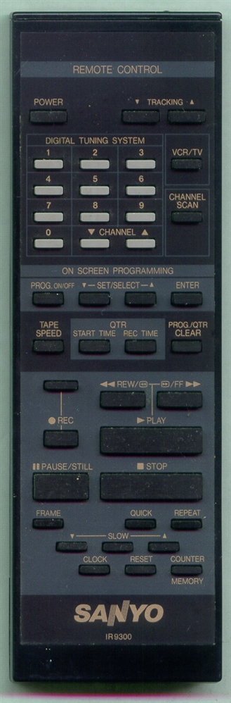 SANYO IR9300 IR9300 Refurbished Genuine OEM Original Remote