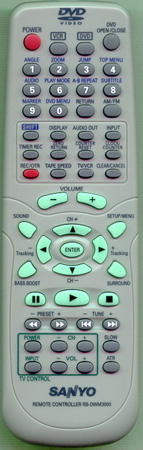 SANYO RBDWM3000 RBDWM3000 Genuine  OEM original Remote