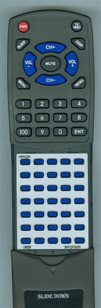 SANYO US0027 RC283 replacement Redi Remote