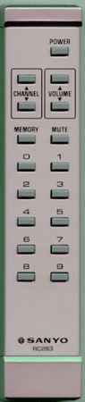 SANYO US0027 RC283 Genuine  OEM original Remote