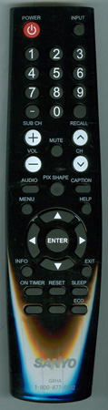 SANYO 1LB0U10B04000 GXHA Genuine OEM original Remote