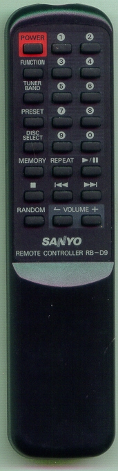 SANYO 645 009 0271 RB-D9 Genuine  OEM original Remote