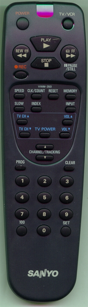 SANYO 645 014 5599 VWM350 Genuine  OEM original Remote