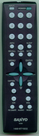 SANYO GXBD Genuine  OEM original Remote