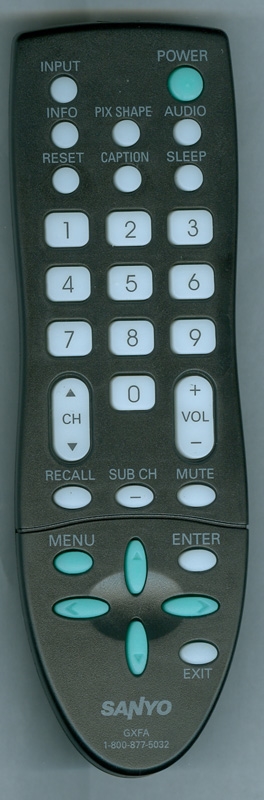 SANYO GXFA Refurbished Genuine OEM Remote