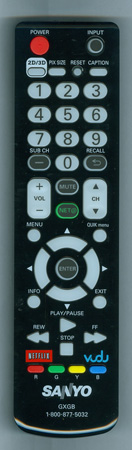 SANYO GXGB Genuine  OEM original Remote