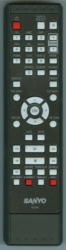 SANYO NC184UH Genuine OEM original Remote