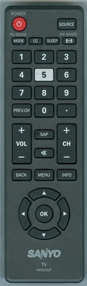 SANYO NH315UP Genuine OEM original Remote