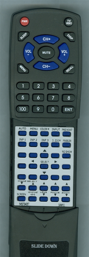 SANYO 645 079 4057 CXTW replacement Redi remote