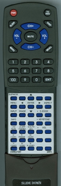 SANYO MXAM CH458EL01G001 replacement Redi Remote