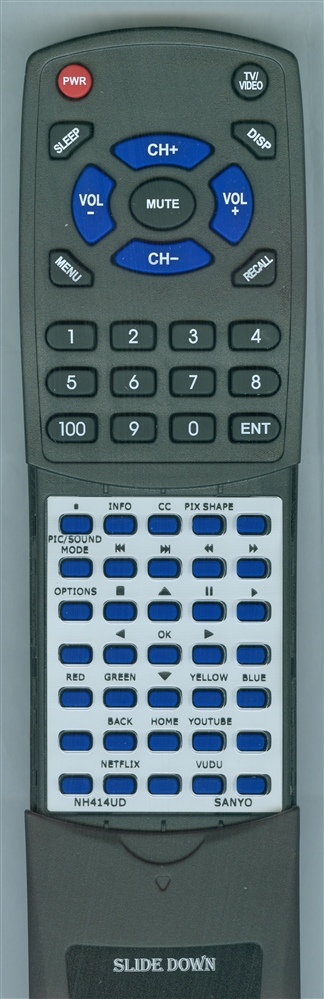SANYO NH414UD replacement Redi Remote