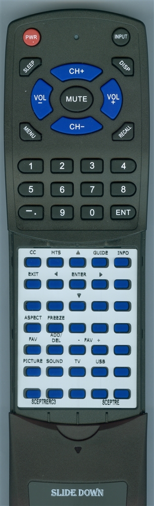 SCEPTRE SCEPTRERC3 replacement Redi Remote