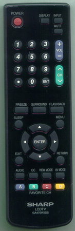 SHARP 076B0MQ030 GA470WJSB Genuine  OEM original Remote