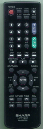 SHARP 076B0MR030 GA480WJSB Genuine  OEM original Remote