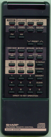 SHARP 92LR-CONT1585A Genuine  OEM original Remote