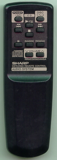 SHARP RRMCG0063AFSA Refurbished Genuine OEM Original Remote