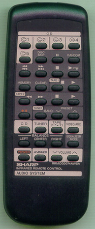 SHARP RRMCG0074AWSA RRMCG0074AWSA Genuine OEM original Remote