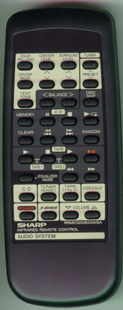 SHARP RRMCG0093AWSA RRMCG0093AWSA Genuine  OEM original Remote
