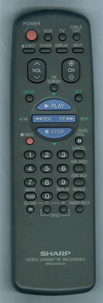 SHARP RRMCG0167AJSA RRMCG0167AJSA Refurbished Genuine OEM Remote