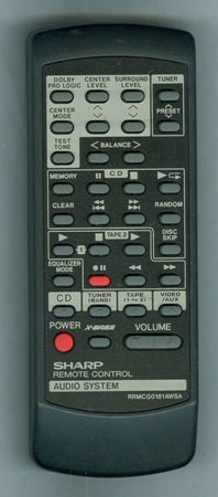 SHARP RRMCG0181AWSA RRMCG0181AWSA Genuine OEM original Remote