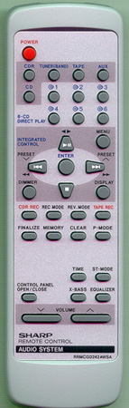 SHARP RRMCG0242AWSA RRMCG0242AWSA Genuine  OEM original Remote