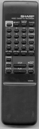 SHARP RRMCG0956GESA G0956GE Genuine  OEM original Remote
