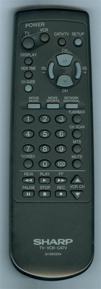 SHARP RRMCG1128CESA G1128CESA Refurbished Genuine OEM Remote