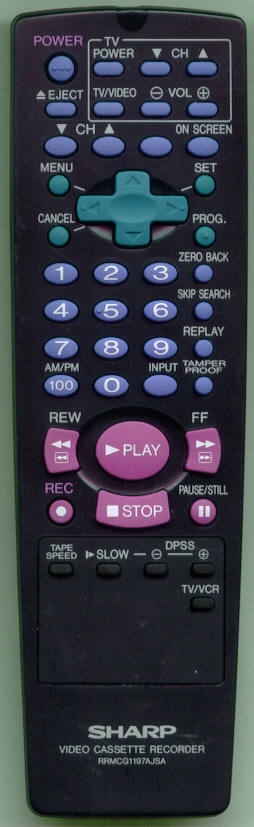 SHARP RRMCG1197AJSA RRMCG1197AJSA Refurbished Genuine OEM Remote