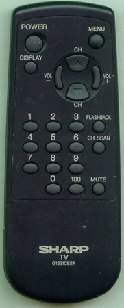 SHARP RRMCG1231CESA G1231CESA Genuine OEM original Remote