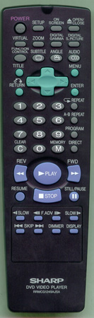 SHARP RRMCG1249AJSA RRMCG1249AJSA Genuine OEM original Remote
