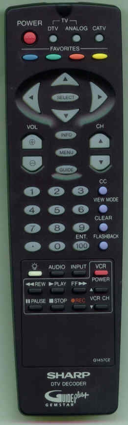 SHARP RRMCG1457CESA G1457CE Refurbished Genuine OEM Original Remote