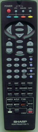 SHARP RRMCG1596CESA G1596CE Genuine  OEM original Remote