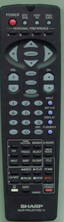 SHARP RRMCG1608CESA G1608CE Genuine  OEM original Remote