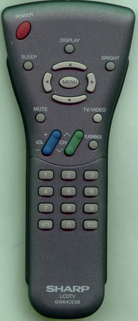 SHARP RRMCG1664CESB G1664CESB Genuine OEM original Remote