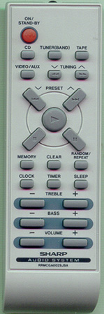 SHARP RRMCGA002SJSA RRMCGA002SJSA Genuine  OEM original Remote