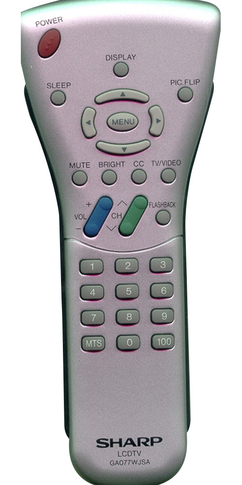 SHARP RRMCGA077WJSA GA077WJSA Refurbished Genuine OEM Remote