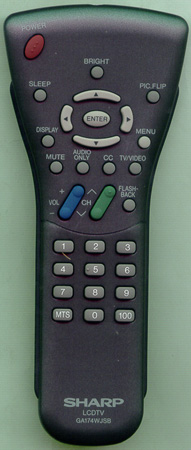 SHARP RRMCGA174WJSB GA174WJSB Genuine  OEM original Remote