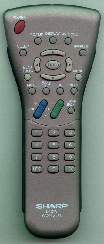 SHARP RRMCGA293WJSB GA293WJSB Genuine OEM original Remote