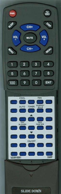 SHARP 9JQ30510063-K1 replacement Redi Remote
