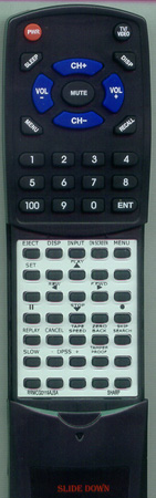 SHARP RRMCG0119AJSA RRMCG0119AJSA replacement Redi Remote