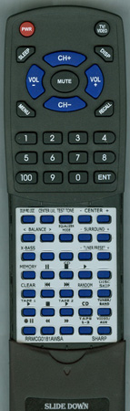 SHARP RRMCG0181AWSA RRMCG0181AWSA replacement Redi Remote