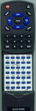 SHARP RRMCG0347AWSA RRMCG0347AWSA replacement Redi Remote