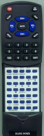 SHARP RRMCG0361AWSA RRMCG0361AWSA replacement Redi Remote