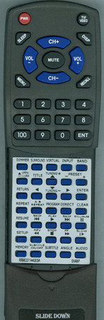 SHARP RRMCG1144GESA RRMCG1144GESA replacement Redi Remote