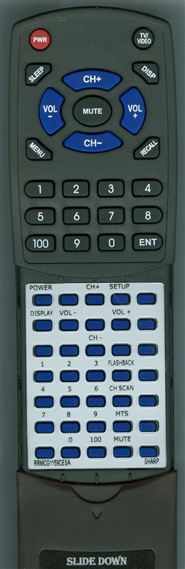 SHARP RRMCG1159CESA G1159CESA replacement Redi Remote
