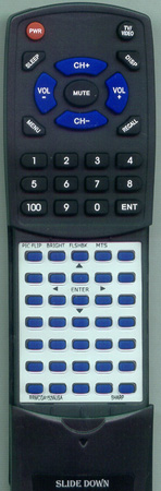 SHARP RRMCGA152WJSA GA152WJSA replacement Redi Remote