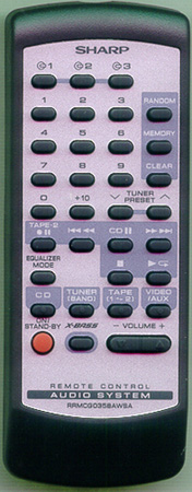 SHARP RRMCG0358AWSA Genuine  OEM original Remote