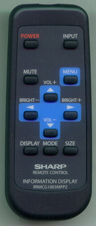 SHARP RRMCG1003MPPZ Genuine OEM original Remote